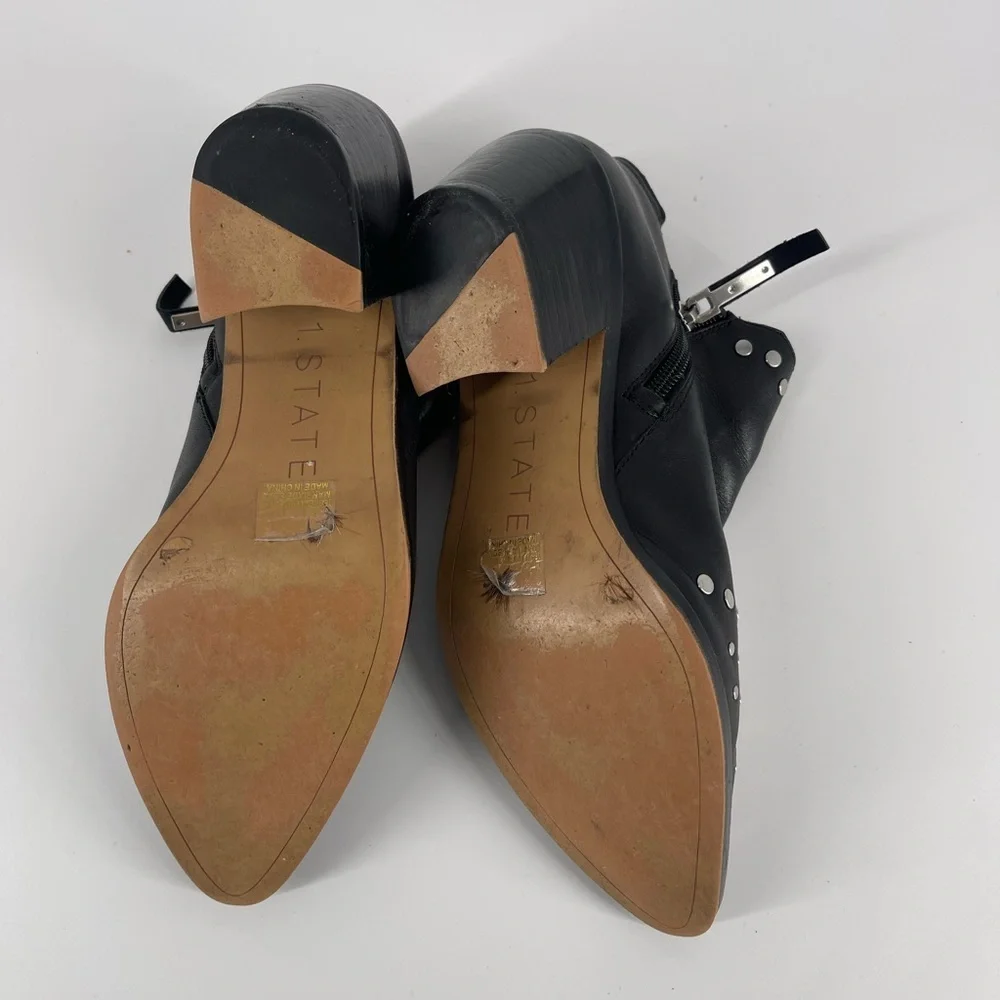 1 State Black Ankle Booties (SB10)